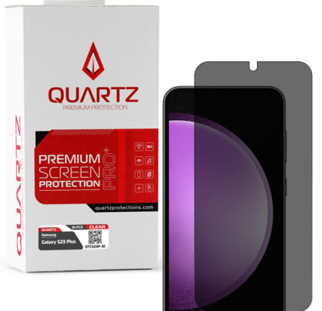 QUARTZ Privacy Tempered Glass for Galaxy S23 Plus (Pack of 10)