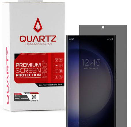 QUARTZ Privacy Tempered Glass for Galaxy S24 Ultra (Pack of 10)