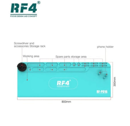 RF4 RF-P016 80*30cm ESD Antistatic Heat Insulation Silicone Soldering Mat (Only Ground Shipping)