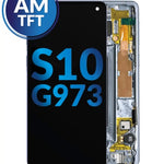 LCD Assembly with Frame for Galaxy S10 (G973) (without Fingerprint Sensor) (PRISM BLUE) (Aftermarket)