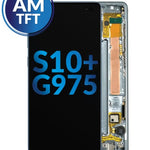 LCD Assembly with Frame for Galaxy S10 Plus (G975) (without Fingerprint Sensor) (PRISM BLUE) (Aftermarket)