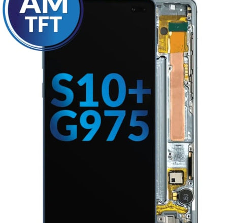 LCD Assembly with Frame for Galaxy S10 Plus (G975) (without Fingerprint Sensor) (PRISM BLUE) (Aftermarket)