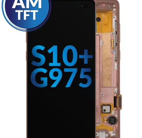 LCD Assembly with Frame for Galaxy S10 Plus (G975) (without Fingerprint Sensor) (FLAMINGO PINK) (Aftermarket)