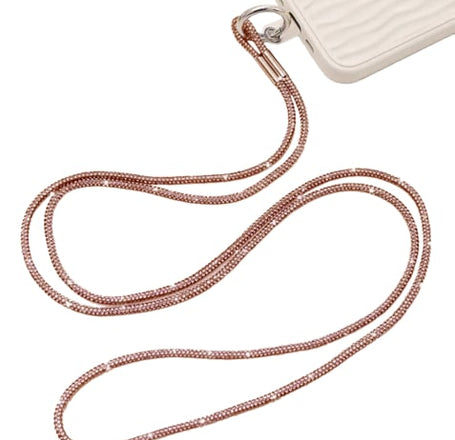 Crystal Neck Lanyard Keychain - ROSE GOLD (Only Ground Shipping)