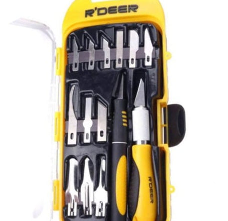 R'DEER High Qulity Stainless Steel 16 pcs Knife Set