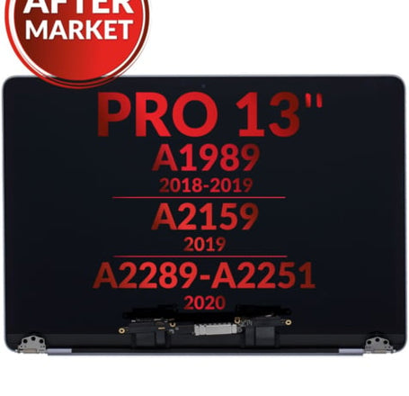 LCD Assembly (SPACE GRAY) (NO LOGO) (Aftermarket) for MacBook Pro 13 (A1989 / Late 2018 / Early 2019) (A2159 / Mid 2019) (A2289 / Mid 2020)