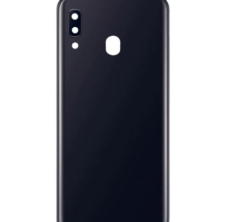 Back Glass for Galaxy A20 (A205 / 2019)  (NO LOGO) (BLACK)