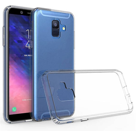 Galaxy A6 A600 Hybrid Case with Air Cushion Technology - CLEAR (Only Ground Shipping)