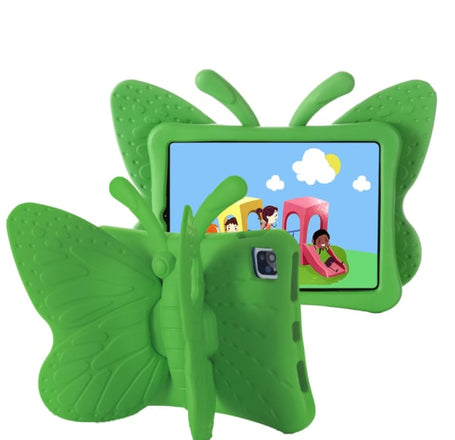 Butterfly Shockproof Kids Case - GREEN for iPad Air 11 2024 / 10.9 2022 / Air 4 / Air 5 / Pro 11 (All Models) (Only Ground Shipping)