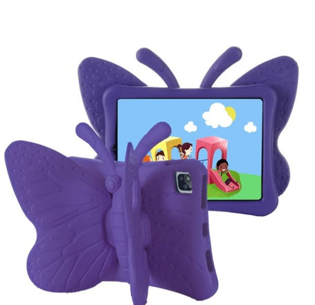 Butterfly Shockproof Kids Case - PURPLE for iPad Air 11 2024 / 10.9 2022 / Air 4 / Air 5 / Pro 11 (All Models) (Only Ground Shipping)