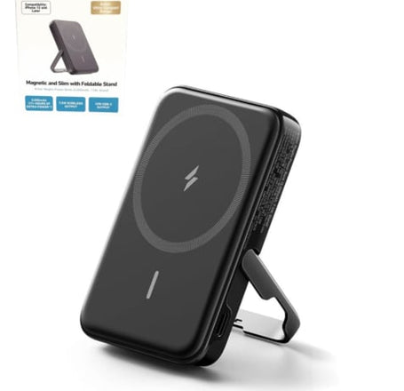 Anker 322 Mag-Go PowerBank w/ Built-In Stand (5000mAh) (BLACK) (Only Ground Shipping)