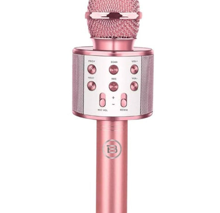 Multicolor Light Bulb & Light Up Karaoke Microphone Speaker - PINK (Only Ground Shipping)