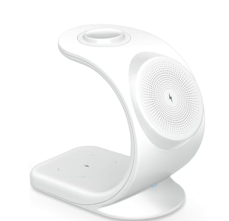 Brookstone 3 in 1 Curved Wireless Charging Station - WHITE