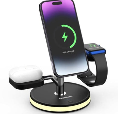 Brookstone 3 in 1 Wireless Charger - BLACK