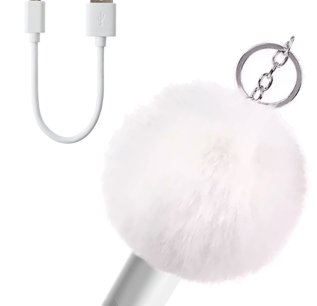 Bytech 2200mAh Pom Pom Power Bank - SILVER (Only Ground Shipping)