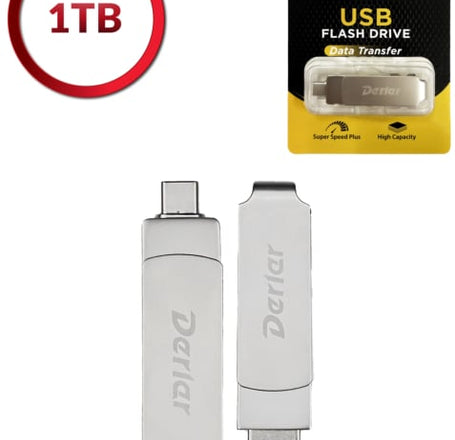 Derlar Dual USB 3.2 Type A + C USB Flash Drive (1TB)