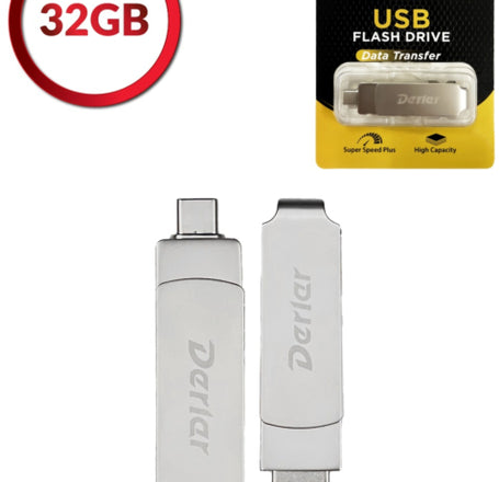 Derlar Dual USB 3.2 Type A + C USB Flash Drive (32GB)