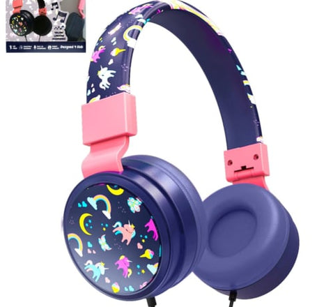 Gabba Goods Kids SafeSounds Tunes Ear Headphones- MULTI-COLOR UNICORN