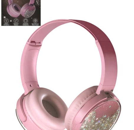 Glitter Bluetooth Headphones - PINK (Only Ground Shipping)