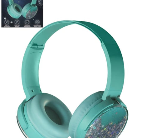 Glitter Bluetooth Headphones - TEAL (Only Ground Shipping)