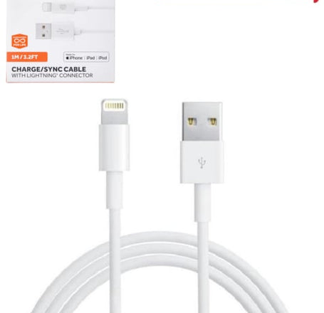 Griffin USB A-L MFI Cable (3ft) (WHITE)