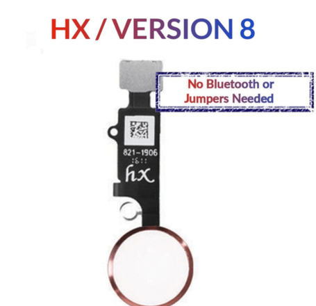 Home Button Solution Flex Cable for iPhone 8P / 8 / SE (2020) / 7P / 7 (HX / Version 8 / No Bluetooth or Jumpers needed) (ROSE GOLD)