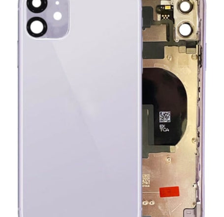 Back Housing Frame with Small Components Pre-Installed for iPhone 11 (NO LOGO) (PURPLE)