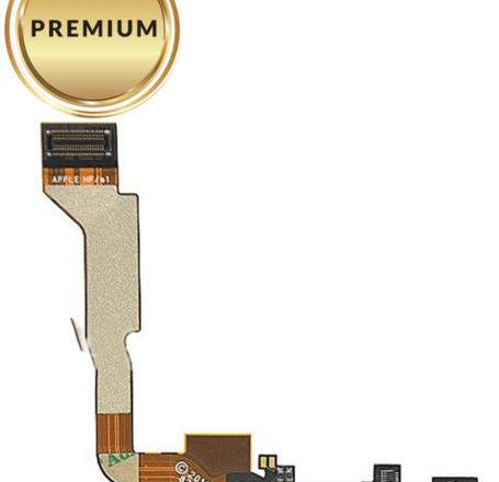 Charging Port Flex Cable for iPhone 4 CDMA (WHITE) (Premium)