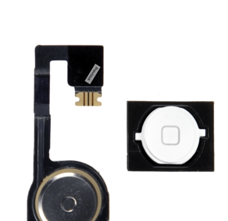 Home Button Flex Cable for iPhone 4S (WHITE)