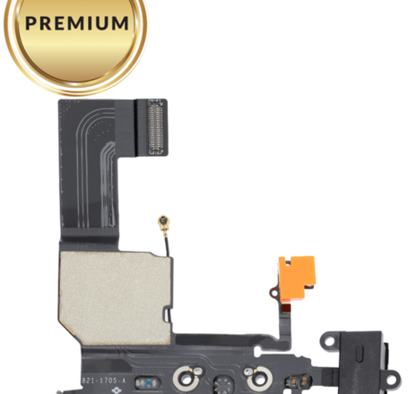 Charging Port Flex Cable for iPhone 5C (BLACK) (Premium)