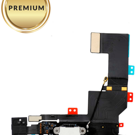 Charging Port Flex Cable for iPhone 5S (WHITE) (Premium)