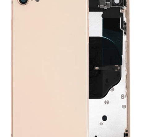 Back Housing Frame with Small Components Pre-Installed for iPhone 8 / SE 2020 (NO LOGO) (GOLD)