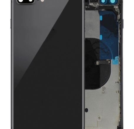 Back Housing Frame with Small Components Pre-Installed for iPhone 8 Plus (NO LOGO) (SPACE GRAY)