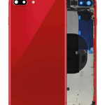 Back Housing Frame with Small Components Pre-Installed for iPhone 8 Plus (NO LOGO) (RED)