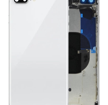 Back Housing Frame with Small Components Pre-Installed for iPhone 8 Plus (NO LOGO) (SILVER)