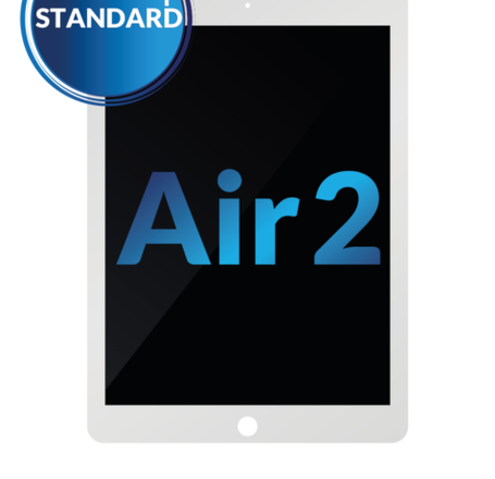 Standard+ iPad Air 2 LCD Assembly (WHITE) (Sleep / Wake Sensor Flex Pre-Installed)