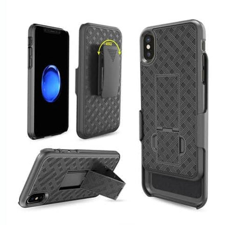 iPhone X / XS Waven Pattern Phone Case with Belt Clips (Only Ground Shipping)