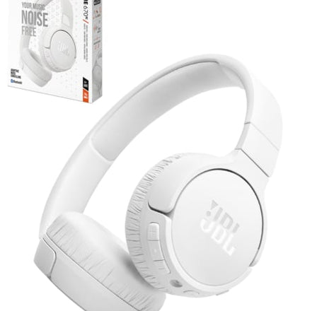 JBL Tune 670NC Adaptive Noise Cancelling Wireless On-EAR - WHITE (Only Ground Shipping)