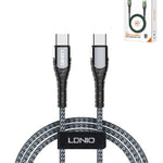 LDNIO LC102 68W 6ft Type C to Type C Cable (GRAY) (Only Ground Shipping)