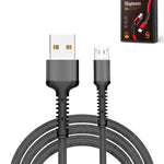 LDNIO LS63 USB A-M Braided Charging Data Cable (GRAY) (3ft) (12W)