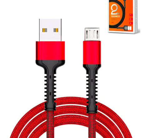 LDNIO LS64 USB A-M Braided Charging Data Cable (RED) (6ft) (12W)