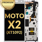 LCD Assembly with Frame for Motorola Moto X2 (XT1092) (WHITE) (Premium)