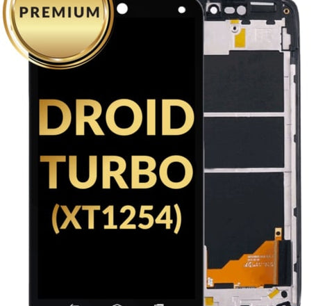 LCD Assembly with Frame for Motorola Droid Turbo (XT1254) (BLACK) (Premium)