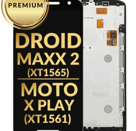 LCD Assembly with Frame for Motorola Droid Maxx 2 (XT1565) / Moto X Play (XT1561) (BLACK) (Premium)