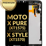 LCD Assembly with Frame for Motorola Moto X Pure (XT1575) / X Style (XT1570) (BLACK) (Premium)