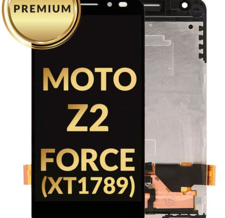 LCD Assembly with Frame for Motorola Moto Z2 Force (XT1789) (BLACK) (Premium)