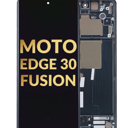 OLED Assembly with Frame for Motorola Edge 30 Fusion (2022) (COSMIC GRAY)