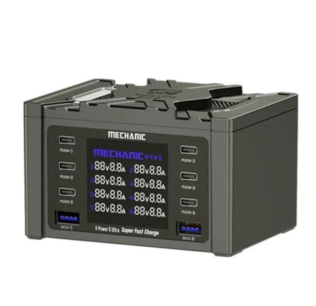 Mechanic V-Power 8 Ultra  8-Ports Digital Display High Power Quick Charger (Only Ground Shipping)