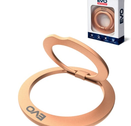 EVO MO1 Magnetic Phone Ring Compatible w/ Wireless Charging - ROSE GOLD (Only Ground Shipping)