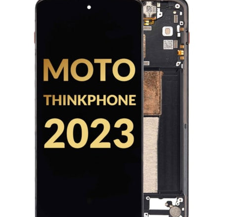 LCD Assembly with Frame for Motorola Thinkphone (2023) (CARBON BLACK) (Premium)